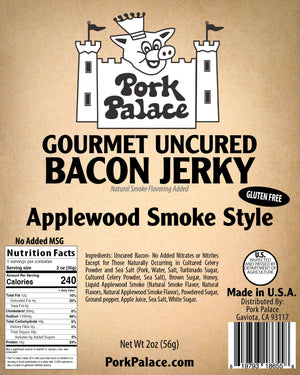 Pork Palace Applewood Smoked Style Gourmet Uncured Bacon Jerky