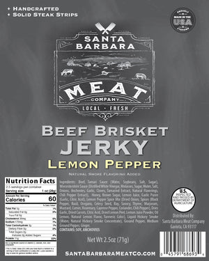 Beef Brisket Jerky - Lemon Pepper