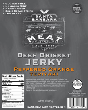 Beef Brisket Jerky - Peppered Orange Teriyaki