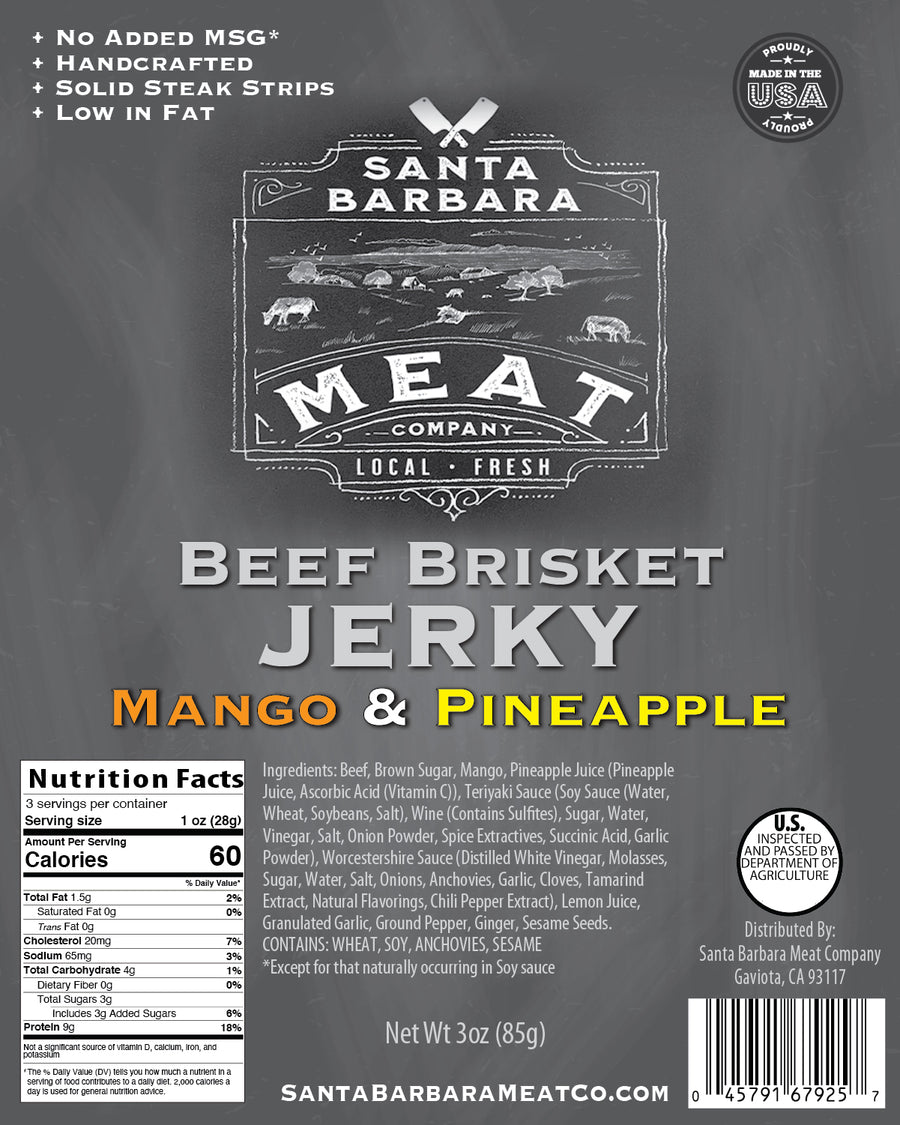 Beef Brisket Jerky - Mango and Pineapple