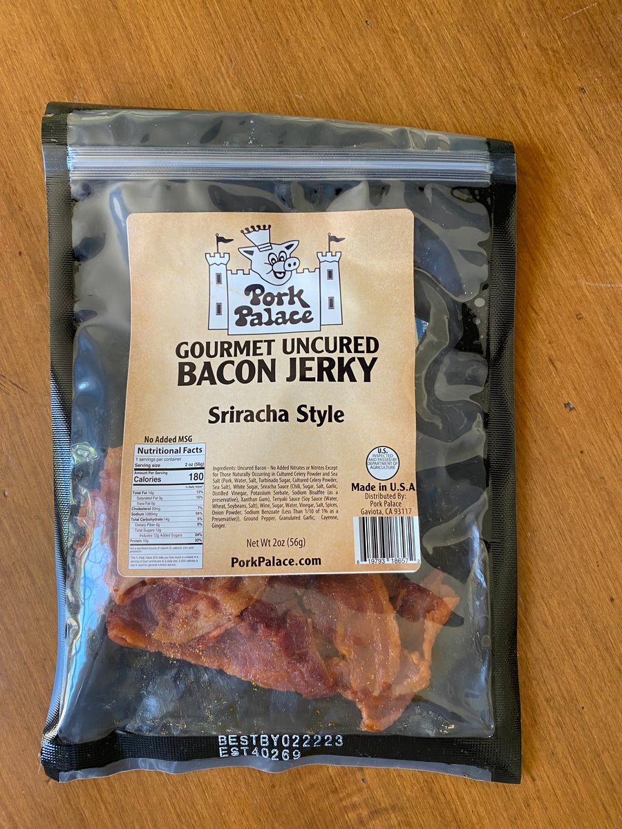Pork Palace Sriracha Style Gourmet Uncured Bacon Jerky
